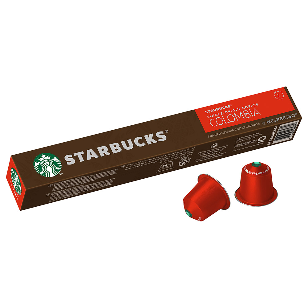 Starbucks Colombia by Nespresso, 10 coffee capsules, 57g