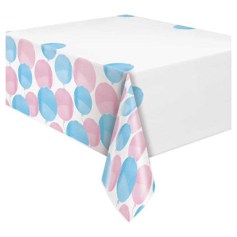 Unique gender reveal party table cover