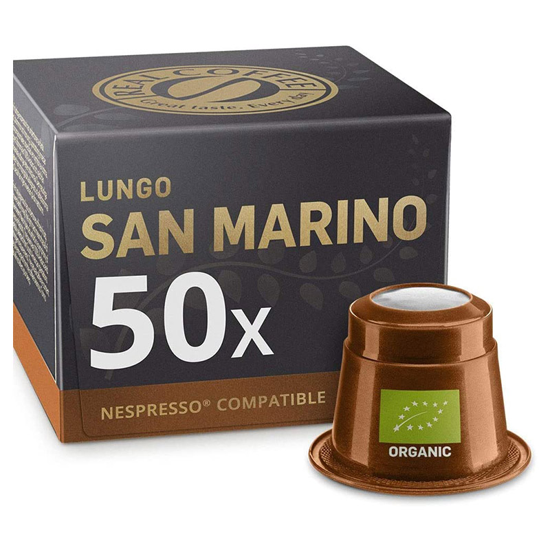 Spin Lungo Espresso, 100 Nespresso-compatible capsules by Real Coffee
